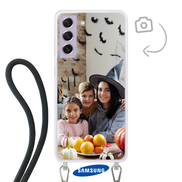 Etui de téléphone avec cordon pour Samsung Galaxy S21 FE