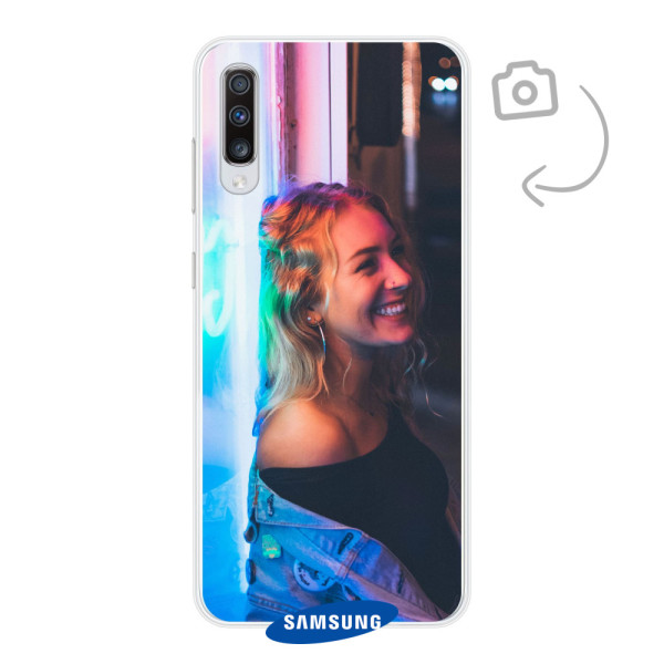 Etui de téléphone en flexibel imprimé au dos pour Samsung Galaxy A70