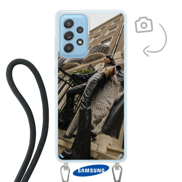 Etui de téléphone avec cordon pour Samsung Galaxy A53 5G