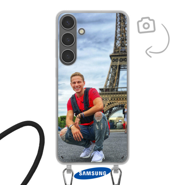 Etui de téléphone avec cordon pour Samsung Galaxy S24 Plus